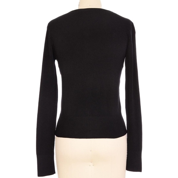 Embroidered Cherries Retro Black Cardigan Sweater - Picture 4 of 5